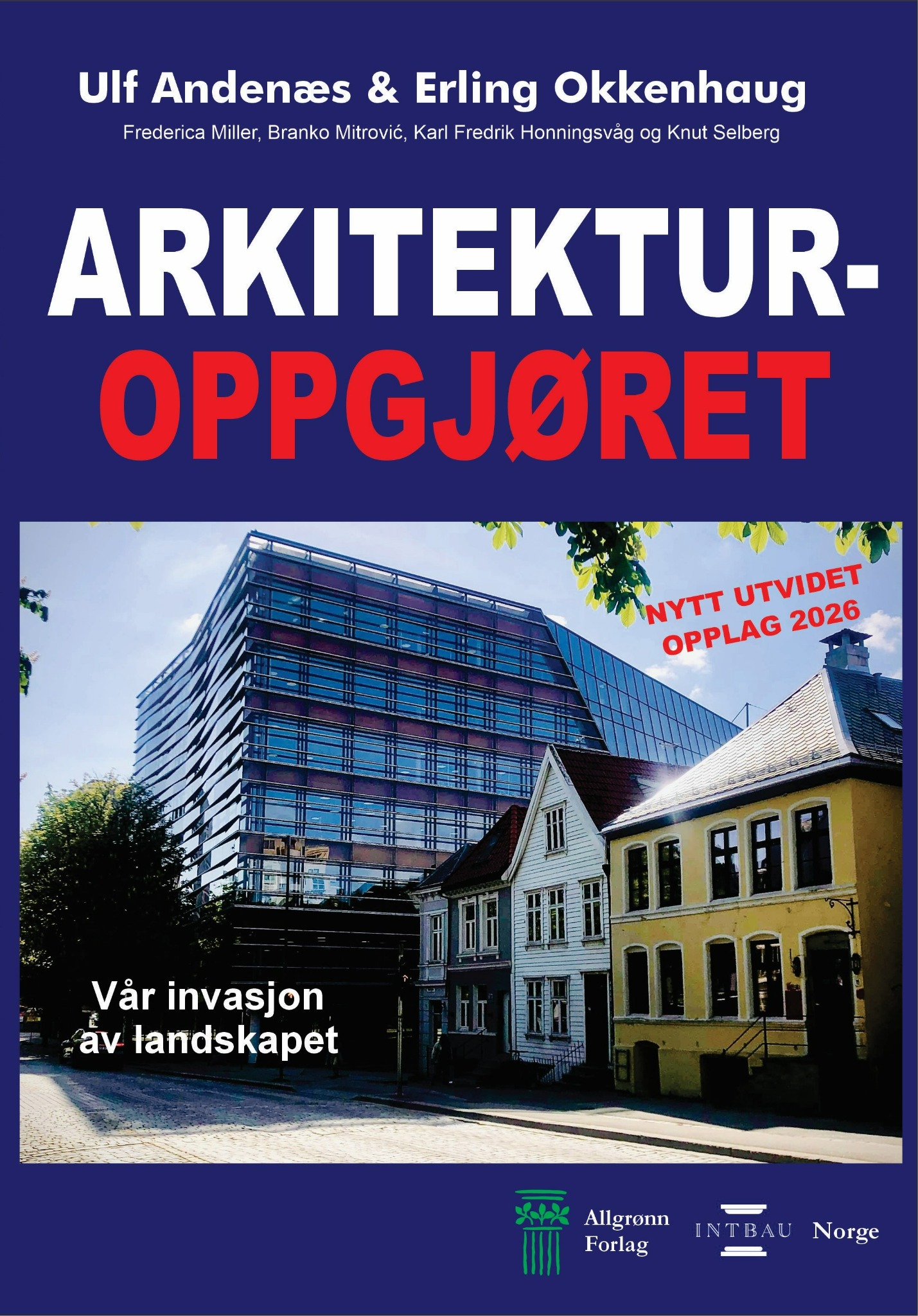 Omslaget til Arkitekturoppgjøret av Ulf Andenæs og Erling Okkenhaug
